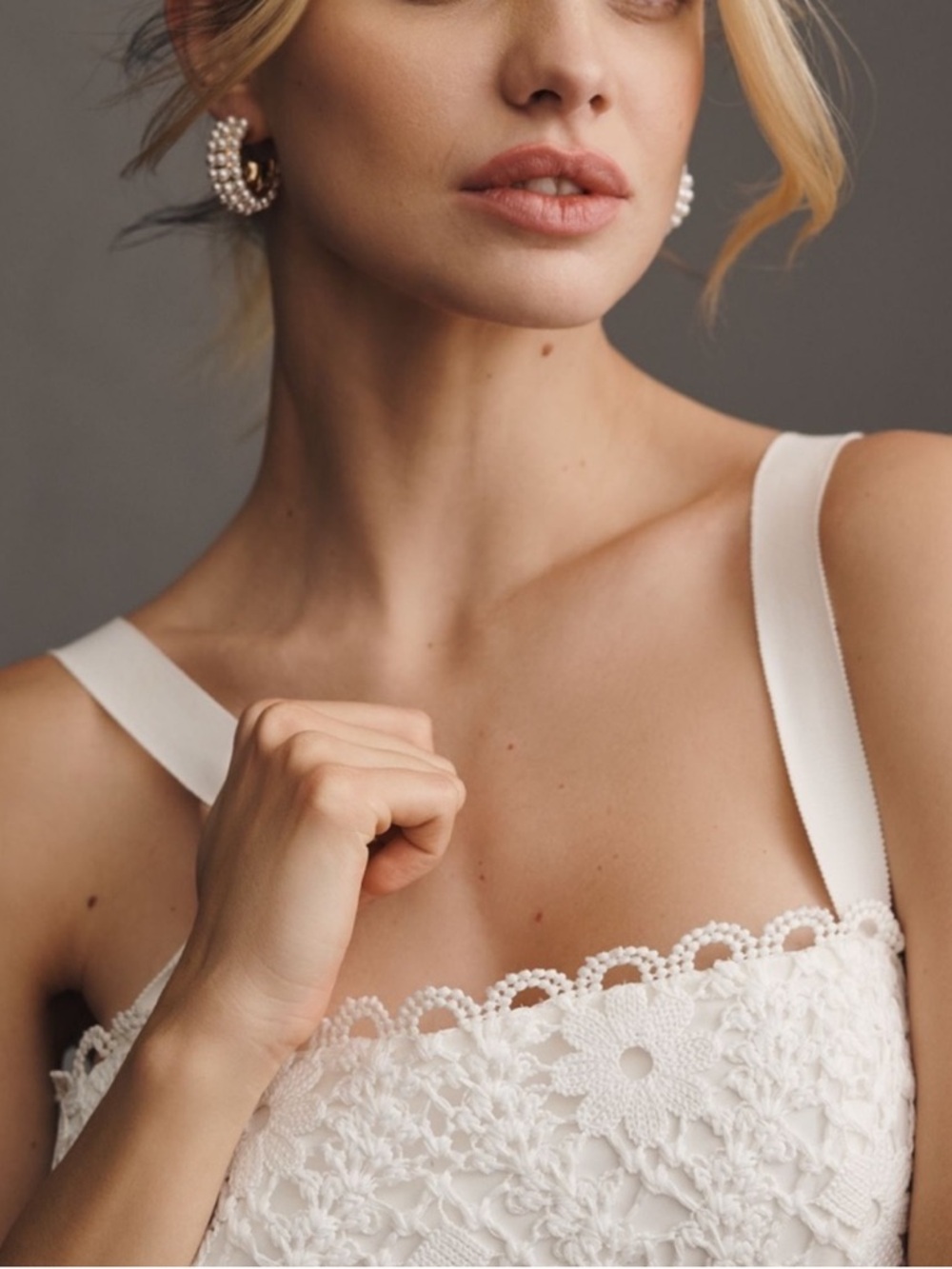 Nwt Saylor White Lace Fit & Flare Mini Dress in White - Picture 5 of 5